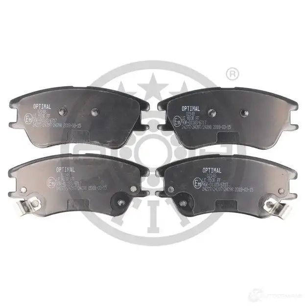 Тормозные колодки дисковые, комплект OPTIMAL 24397 24 277 BP-12148 1424546729 - Изображение 1