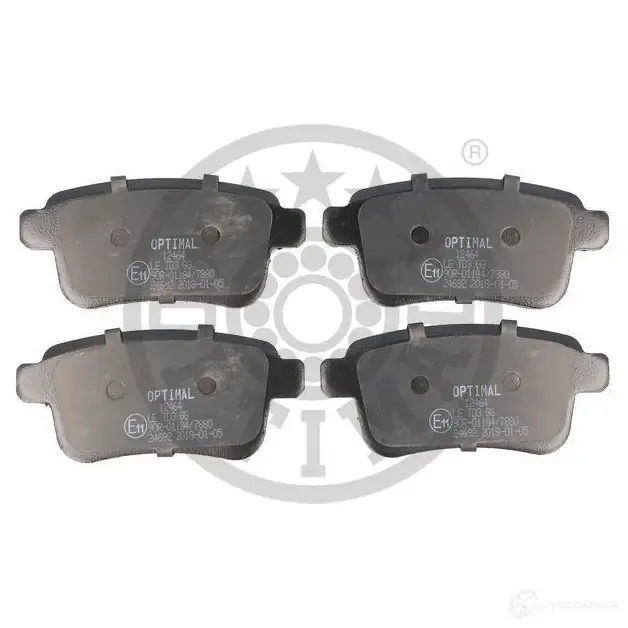 Тормозные колодки дисковые, комплект OPTIMAL BP-12464 1424925330 SAQBK 2 4692 изображение 0