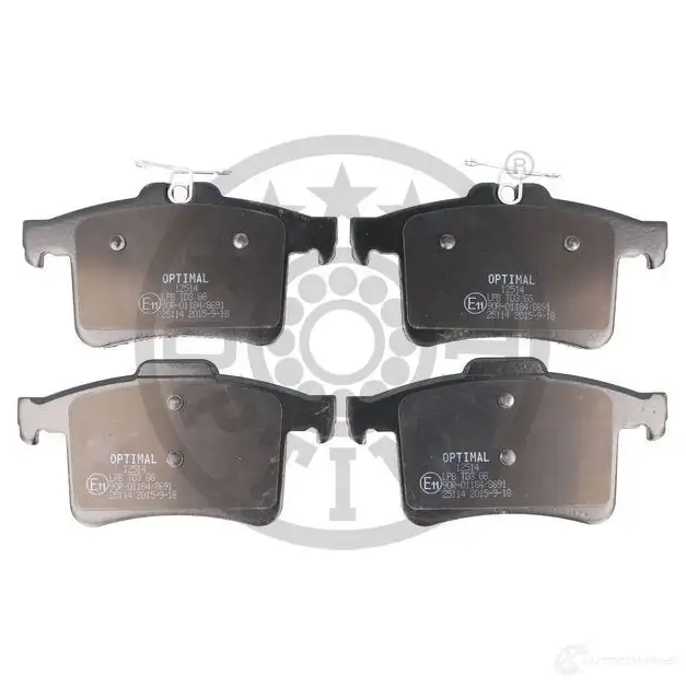 Тормозные колодки дисковые, комплект OPTIMAL BP-12514 Q 0I2L 4058787128505 1424925380 - Изображение 1