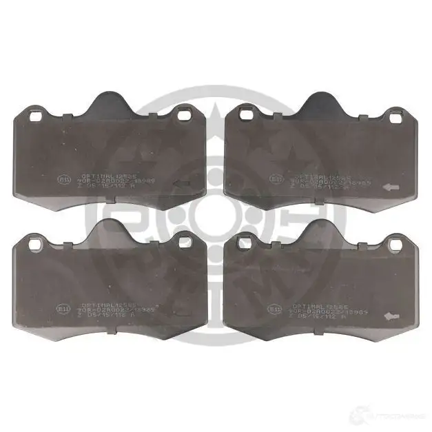 Тормозные колодки дисковые, комплект OPTIMAL 4058787129212 1424925450 V EA9O BP-12585 изображение 0
