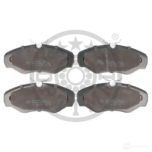 Тормозные колодки дисковые, комплект OPTIMAL BP-12014 1424546642 VXA54 230 99 - Изображение 1