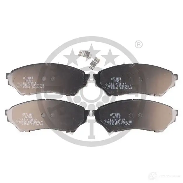 Тормозные колодки дисковые, комплект OPTIMAL G8FWBSO BP-84501 1424925645 234 87 изображение 0