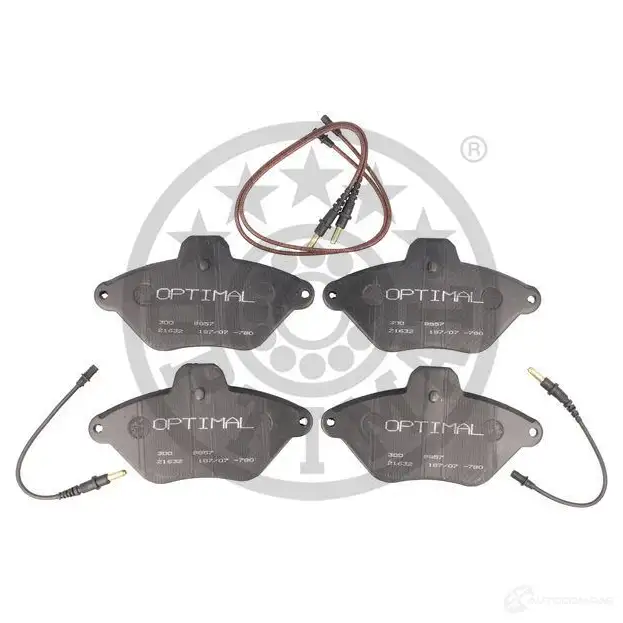 Тормозные колодки дисковые, комплект OPTIMAL BP-09857 1424546412 216 32 0F1KS - Изображение 1