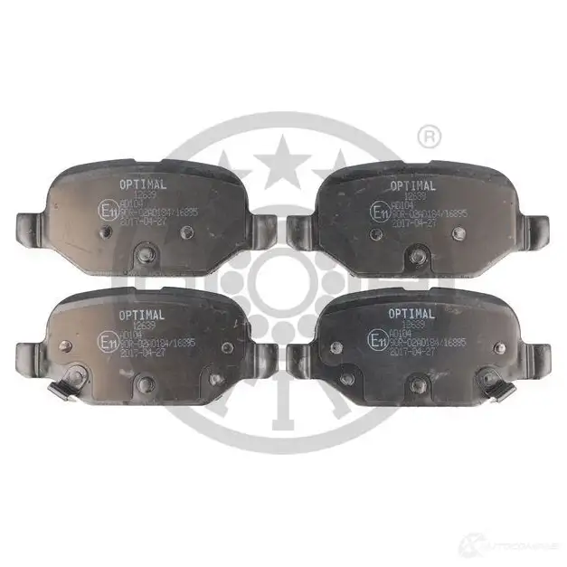 Тормозные колодки дисковые, комплект OPTIMAL BP-12639 1424925503 2 5410 25411 изображение 0
