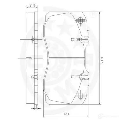 Тормозные колодки дисковые, комплект OPTIMAL VB 35D5 12475 1272166 4031185370844 изображение 2