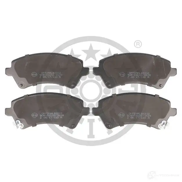 Тормозные колодки дисковые, комплект OPTIMAL 1424925633 2 3766 BP-82212 23818 - Изображение 1