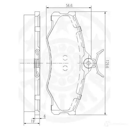 Тормозные колодки дисковые, комплект OPTIMAL 1273981 209 79 9450 662IMC изображение 2