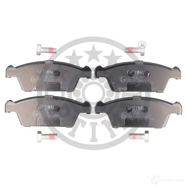 Тормозные колодки дисковые, комплект OPTIMAL 9 4HAS BP-10221 4058787123425 1424546548 - Изображение 1