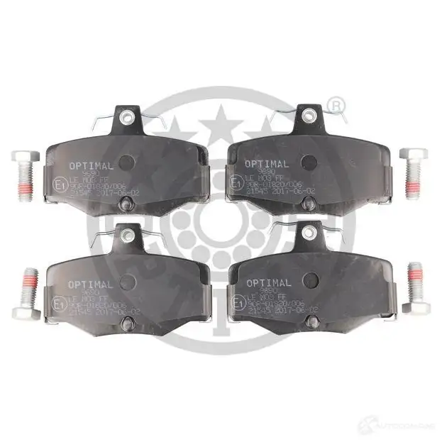 Тормозные колодки дисковые, комплект OPTIMAL 1424546336 BP-09690 21 545 9XJN86 изображение 0
