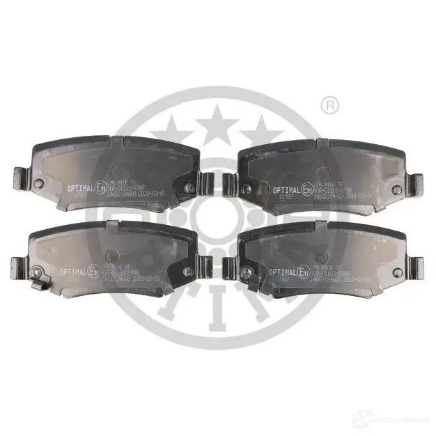 Тормозные колодки дисковые, комплект OPTIMAL 2460 2 1424925249 BP-12382 6Z28D2O изображение 0
