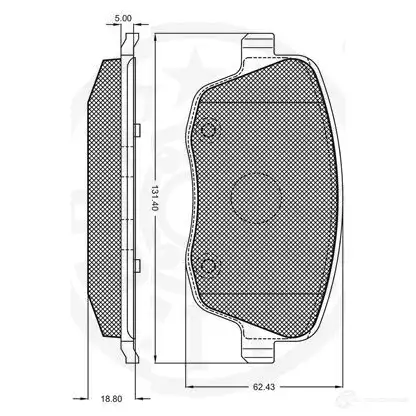 Тормозные колодки дисковые, комплект OPTIMAL PLKXHT3 235 81 1271712 10492 изображение 2