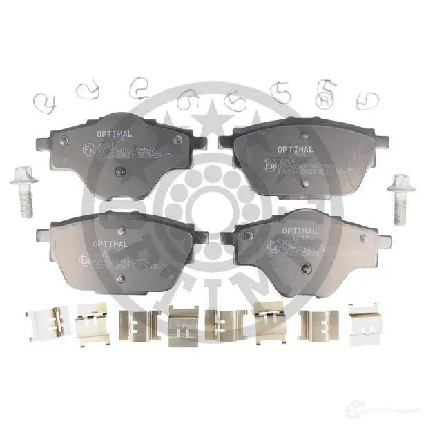Тормозные колодки дисковые, комплект OPTIMAL BP-12719 25827 24 828 1424925581 изображение 0