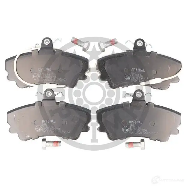 Тормозные колодки дисковые, комплект OPTIMAL 1424546383 20238 BP-09801 202 36 - Изображение 1