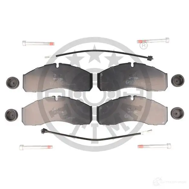 Тормозные колодки дисковые, комплект OPTIMAL BKD14 1424546650 BP-12026 291 60 - Изображение 1
