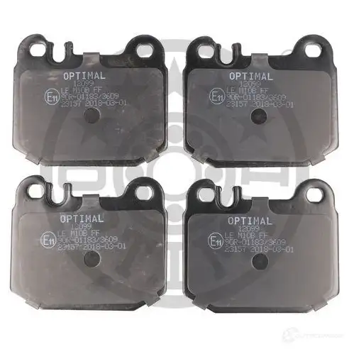 Тормозные колодки дисковые, комплект OPTIMAL BP-12099 H1DYK 1424546693 2 3157 - Изображение 1