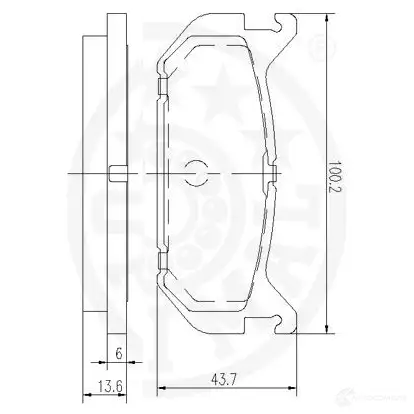 Тормозные колодки дисковые, комплект OPTIMAL TM6OC 1274529 9812 2176 6 изображение 2