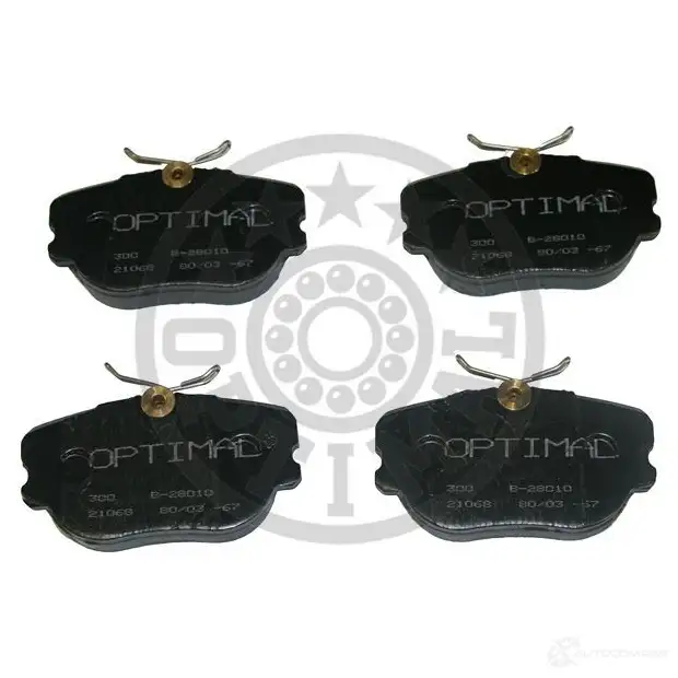 Тормозные колодки дисковые, комплект OPTIMAL U5YJ6W 2106 8 1274321 9638 - Изображение 1