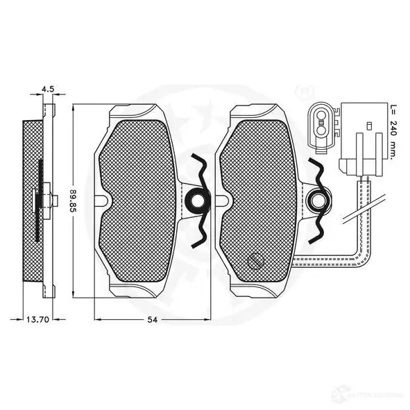 Тормозные колодки дисковые, комплект OPTIMAL KZ UUB 1274730 9867 4031185141581 изображение 1