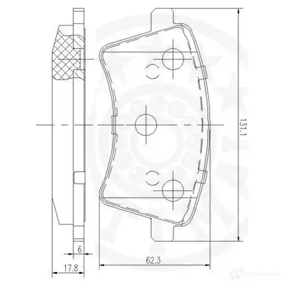 Тормозные колодки дисковые, комплект OPTIMAL CYN0 VK 4031185370714 1272153 12462 изображение 2