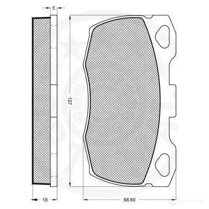 Тормозные колодки дисковые, комплект OPTIMAL 4031185139304 BEGU L 1274113 9545 изображение 1
