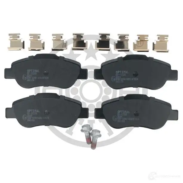 Тормозные колодки дисковые, комплект OPTIMAL 1424546789 MU8Z1 E4 4058787125849 BP-12226 - Изображение 1