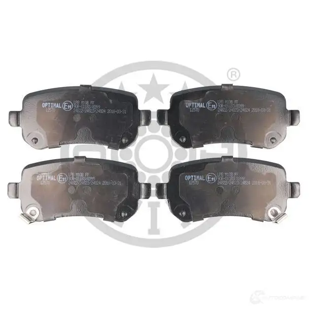 Тормозные колодки дисковые, комплект OPTIMAL 9W MOLTB 4058787129069 BP-12570 1424925435 - Изображение 1