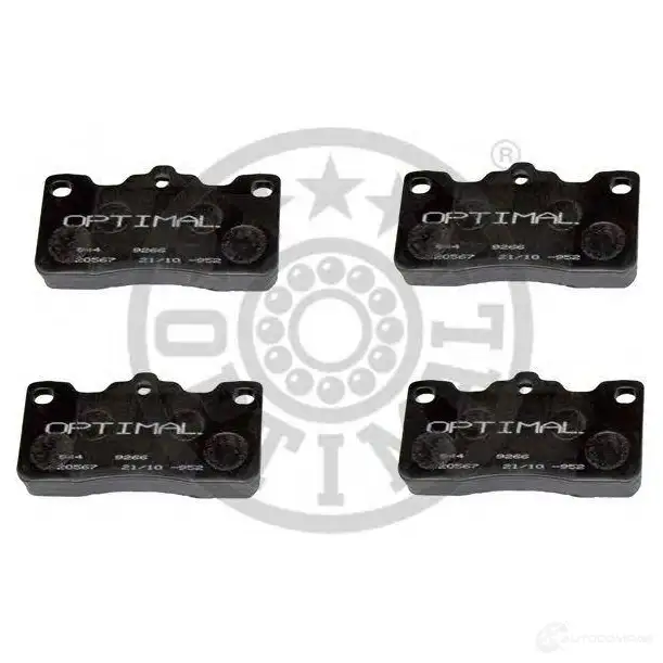 Тормозные колодки, комплект OPTIMAL 9266 4031185140645 1273773 D FOQ7A - Изображение 1