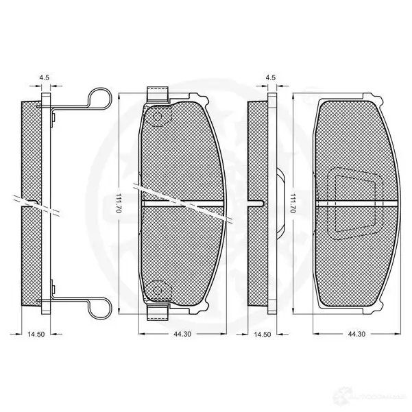 Тормозные колодки дисковые, комплект OPTIMAL 39N TB 4031185142854 9396 1273864 изображение 2