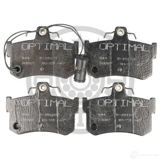 Тормозные колодки дисковые, комплект OPTIMAL 20091 1424546255 BP-09498 2008 7 - Изображение 1
