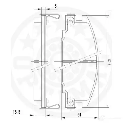 Амортизатор OPTIMAL 4031185012966 1274933 a1093g 26VYA8 X изображение 0