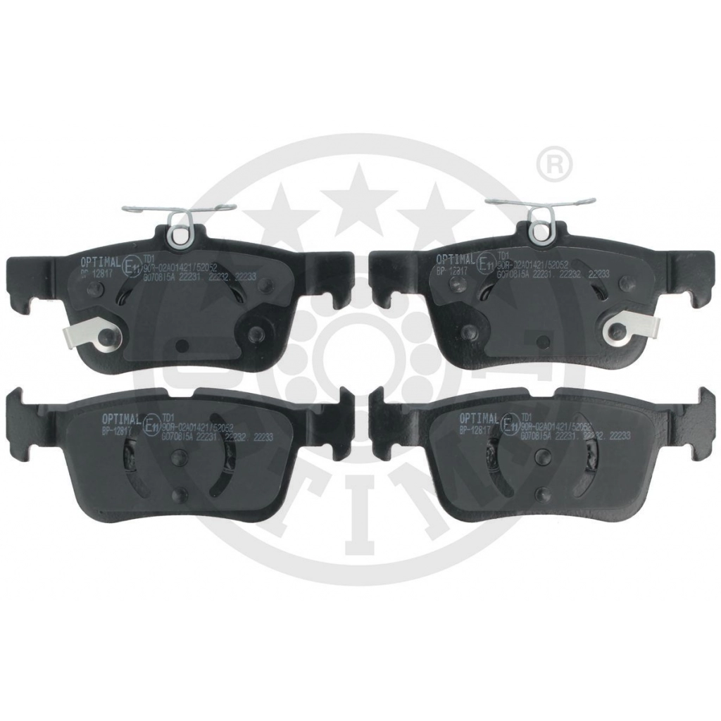 Тормозные колодки дисковые, комплект OPTIMAL KN H8S BP-12817 1439898136 - Изображение 1