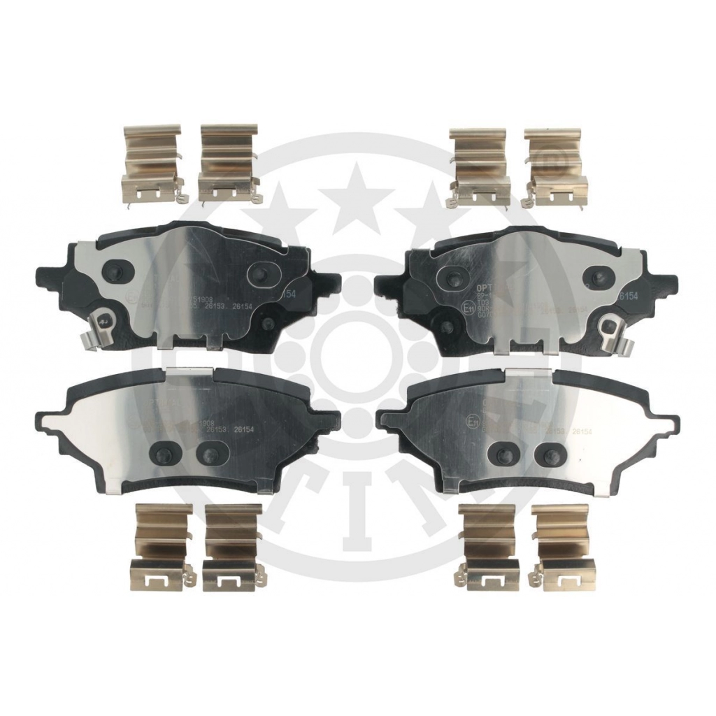 Тормозные колодки дисковые, комплект OPTIMAL BP-12833 1439898152 Z4 95T - Изображение 1