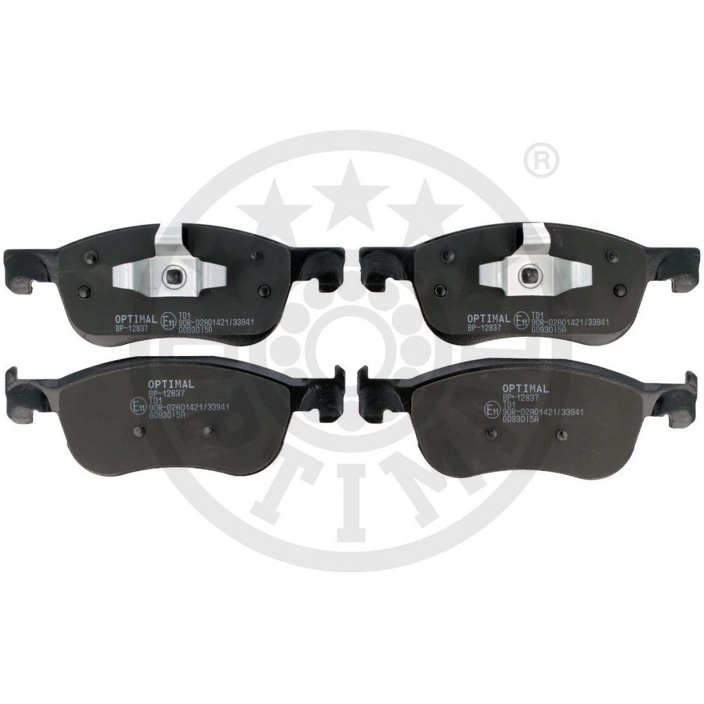 Тормозные колодки дисковые, комплект OPTIMAL 1439898156 1DMD YJ BP-12837 - Изображение 1