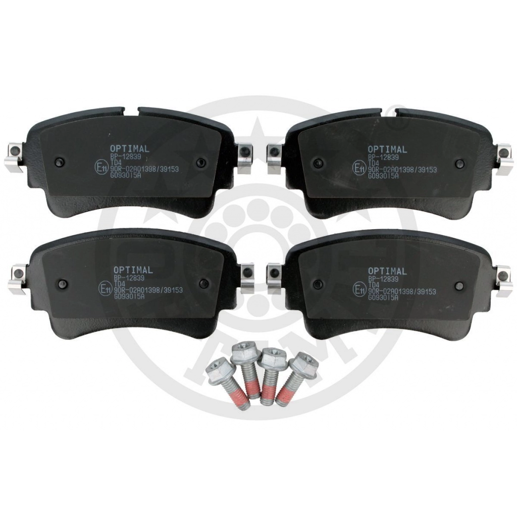 Тормозные колодки дисковые, комплект OPTIMAL EZ2R P 1439898158 BP-12839 - Изображение 1