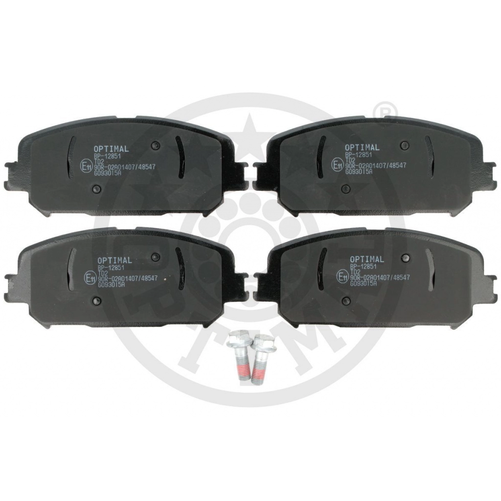 Тормозные колодки дисковые, комплект OPTIMAL 1439898170 BP-12851 GCW MO6 - Изображение 1