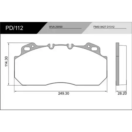 Тормозные колодки, дисковые, комплект FRAS-LE PD/112-K07_HD PRO 2853044 29090 8427 D1312 изображение 0