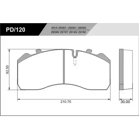 Тормозные колодки, дисковые, комплект FRAS-LE PD/120-K23_HD PRO 29094 2853060 29 093 изображение 0