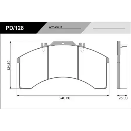 Тормозные колодки, дисковые, комплект FRAS-LE P-128 PD/128_CV Advanced 2 9011 2853081 изображение 0