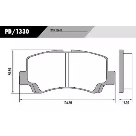 Тормозные колодки, дисковые, комплект FRAS-LE PD/1330 ZR5G7 2853103 23 662 изображение 0