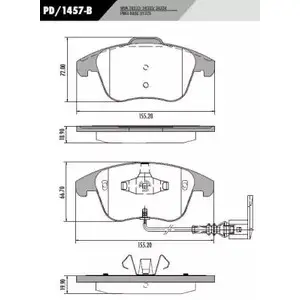 Тормозные колодки, дисковые, комплект FRAS-LE PD/1457-B 24332 2853180 24333 изображение 0