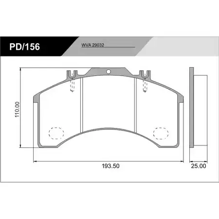 Тормозные колодки, дисковые, комплект FRAS-LE 290 32 PD/156-K05_CV Advanced P-156 2853226 изображение 0