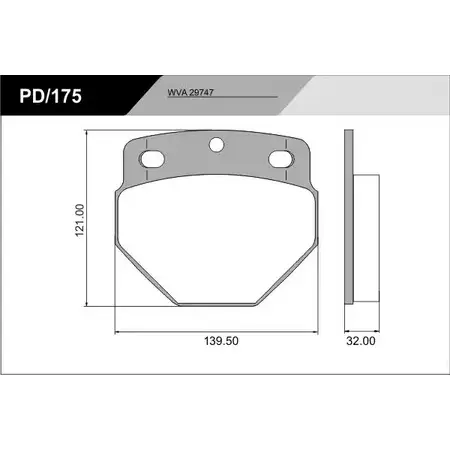 Тормозные колодки, дисковые, комплект FRAS-LE P-175 2853254 PD/175_CV Advanced 29 747