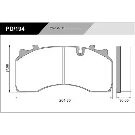Тормозные колодки, дисковые, комплект FRAS-LE P-194 PD/194-K13_CV Advanced 291 41 2853267 изображение 0