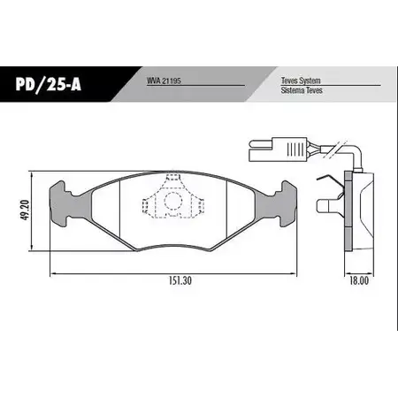 Тормозные колодки, дисковые, комплект FRAS-LE 4EUGAD 2853313 2 1195 PD/25-A изображение 0