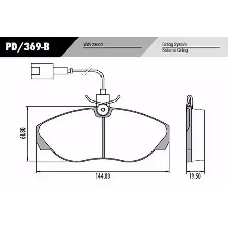 Тормозные колодки, дисковые, комплект FRAS-LE PD/369-B FEV1ALQ 2853359 2 3602 изображение 0