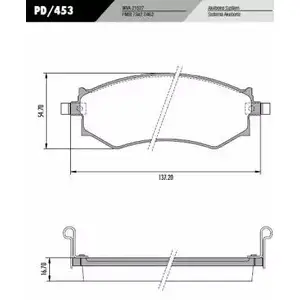 Тормозные колодки, дисковые, комплект FRAS-LE 21527 7342 D462 PD/453 2853417