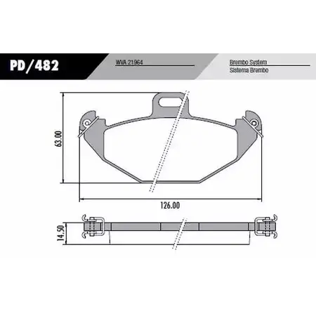 Тормозные колодки, дисковые, комплект FRAS-LE PD/482 2853435 WNVFF 21 964 изображение 0