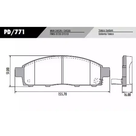 Тормозные колодки, дисковые, комплект FRAS-LE 24530 24529 2853587 PD/771