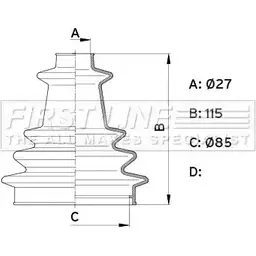 Пыльник шруса, ремкомплект FIRST LINE FCB1003 UQ FSX 2872211 IC3L7HS изображение 0