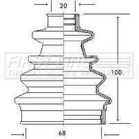 Пыльник шруса, ремкомплект FIRST LINE HZY5L2 5CX JY FCB2040 2872239 изображение 0